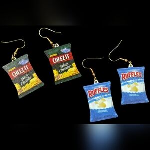 Snack-Themed Earrings Set